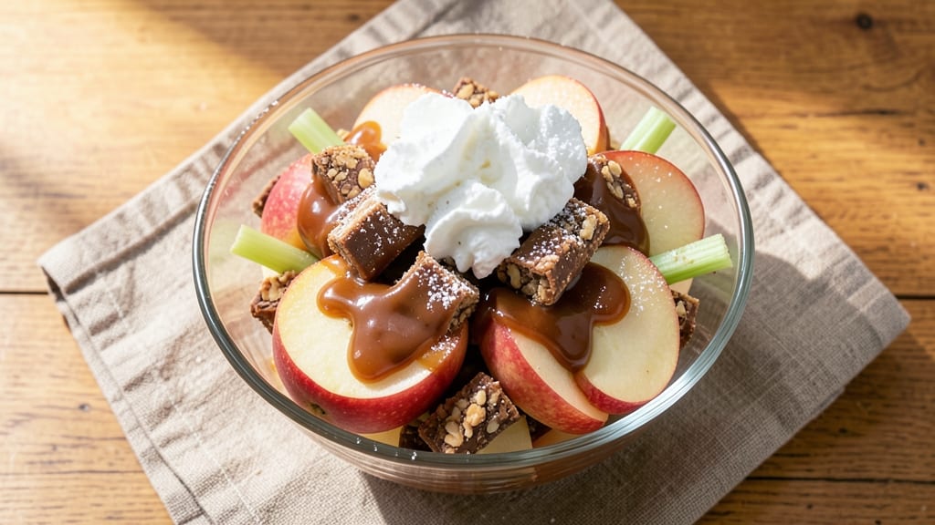 Twix Caramel Apple Salad Recipe: Crunchy Nutty Sweetness with Celery Zing