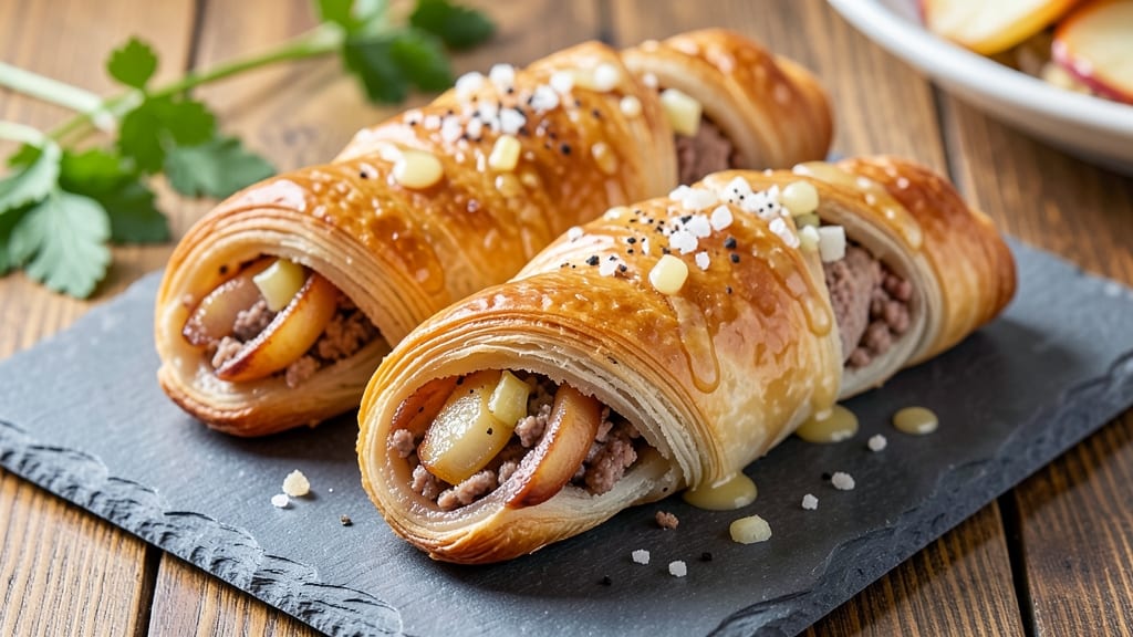 Pork And Apple Sausage Rolls Recipe: Flaky Layers With Sweet-Tart Bite