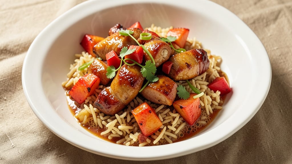 Pineapple Chicken And Rice Crockpot Recipe: Sweet-Tart Glaze That Caramelizes Meat