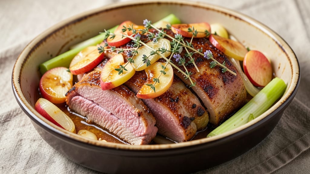 Pork and Apple Bake Recipe: Slow-Braised Sweetness With Celery Crunch