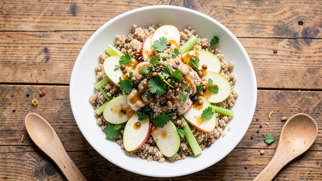 Quinoa Apple Salad Recipe: Crisp Celery and Warm Spiced Nuts Harmony