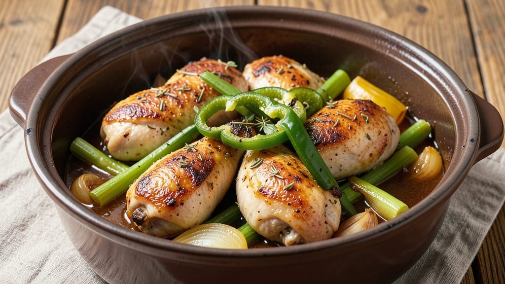 Apple Cider Crockpot Chicken Recipe: Celery-Pepper Crunch Meets Slow-Simmered Sweetness