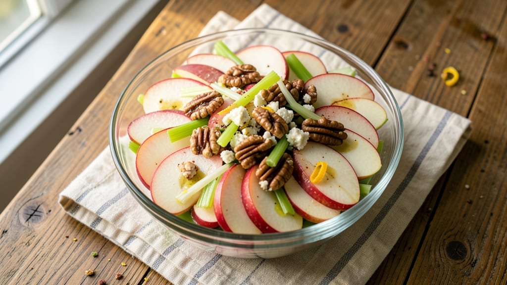 Ruby Tuesday Apple Salad Recipe: Crisp Celery and Sweet Apple Balance With Creamy Blue Cheese Twist