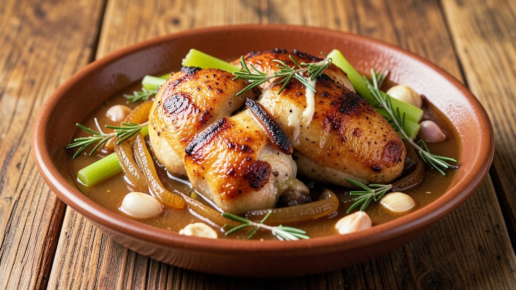 Apple Cider Braised Chicken Recipe: Smoky-Sweet Simmer With Celery Crunch