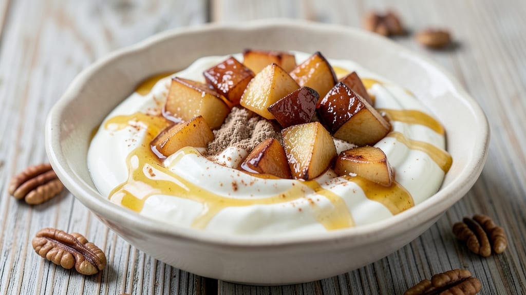 High-Protein Apple Dip Recipe: Crunchy Celery and Caramelized Apple Fusion