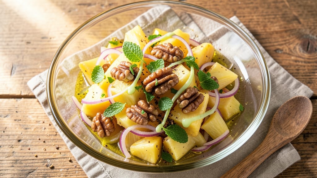 Lamberts Pineapple Walnut Salad Recipe: Sweet Tart Balance With Toasted Crunch