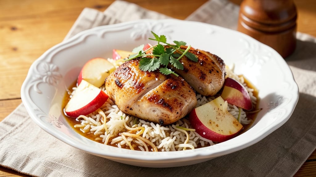 Apple Chicken and Rice Recipe: One-Pan Dinner With Apple-Caramelized Chicken